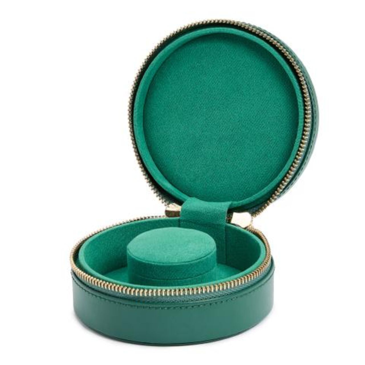WOLF Sophia Green Round Travel Zip Case Open image number 2